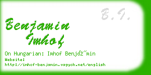 benjamin imhof business card